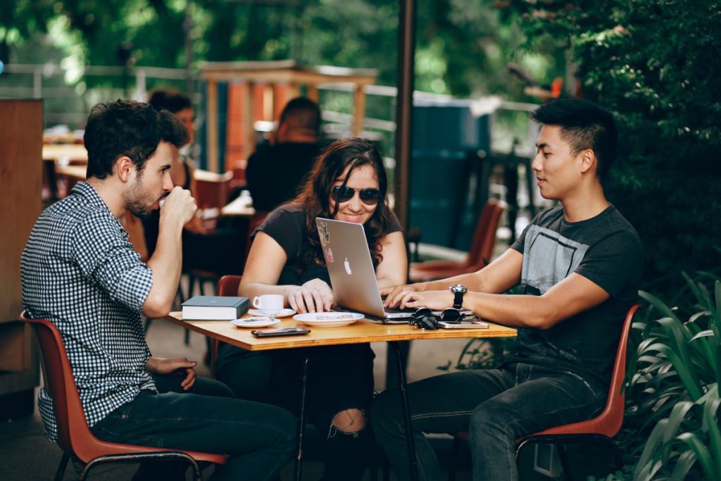 Students at the table