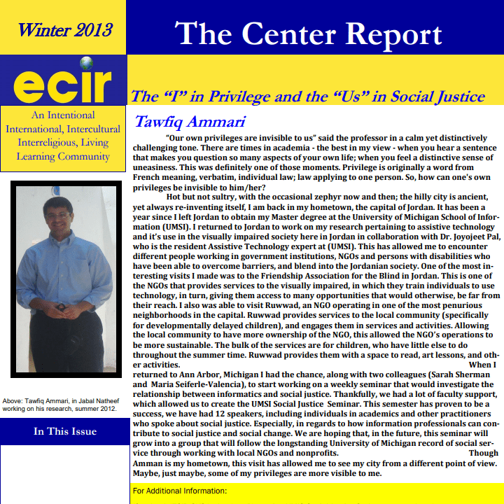 The Center Report 2013