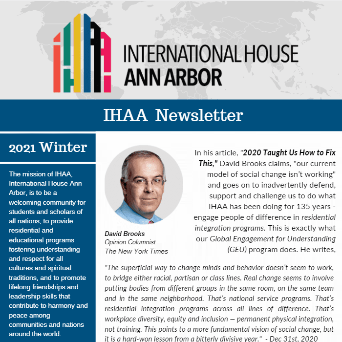 IHAA Newsletter Winter 2021